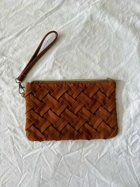 Mix No. 6 Woven Wristlet Clutch - Chestnut Brown